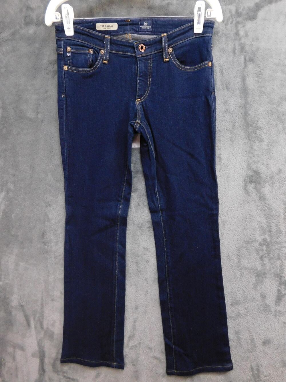 Adriano Goldschmied Jeans Womens 27R Blue The Ballad Slim Boot 30 Inseam